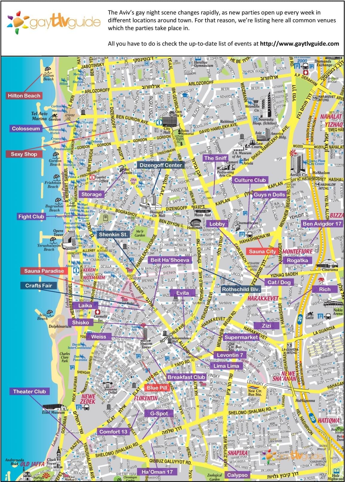 harta e gay Tel Aviv