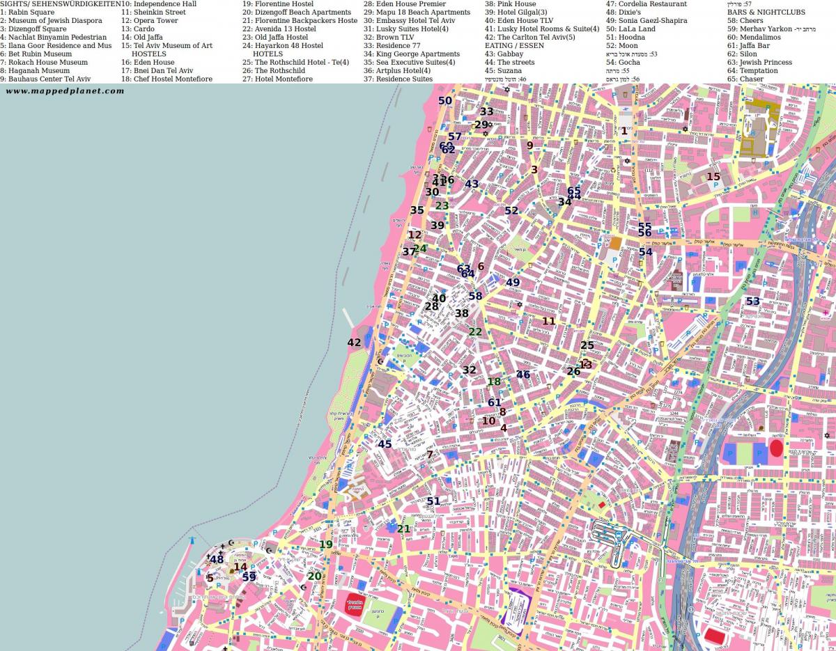 harta e rabin sheshin Tel Aviv