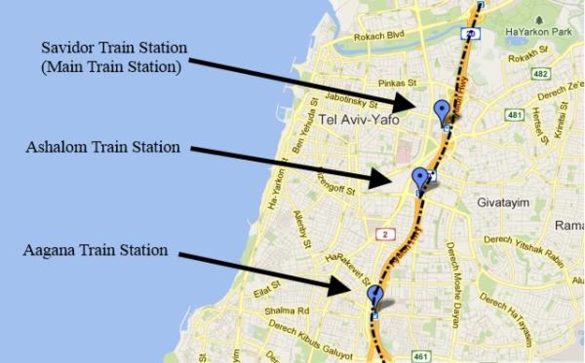 harta e sherut hartë Tel Aviv