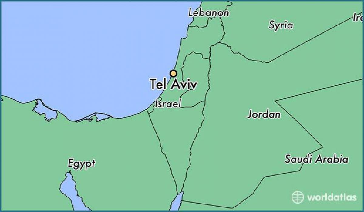harta e Tel Aviv botë