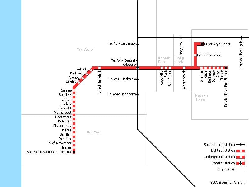 Tel Aviv metro hartë