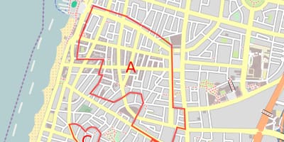 Harta e bardhë qytetit Tel Aviv
