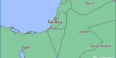 Harta e Tel Aviv botë