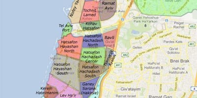 Tel Aviv lagjet hartë